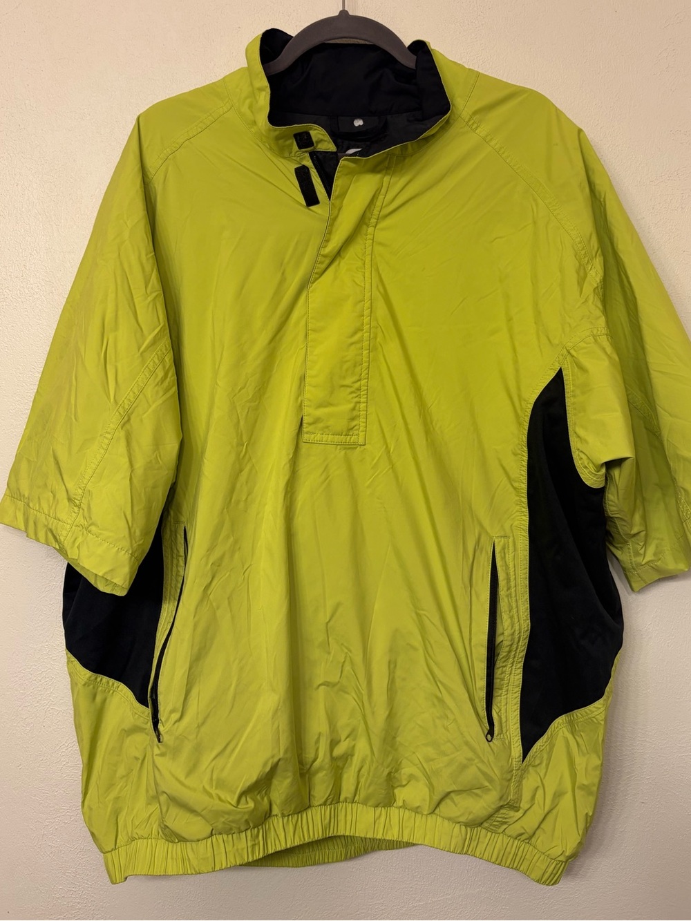 FootJoy DryJoys Men’s Short Sleeve Golf Windbreaker Weather Jacket Yellow, XL